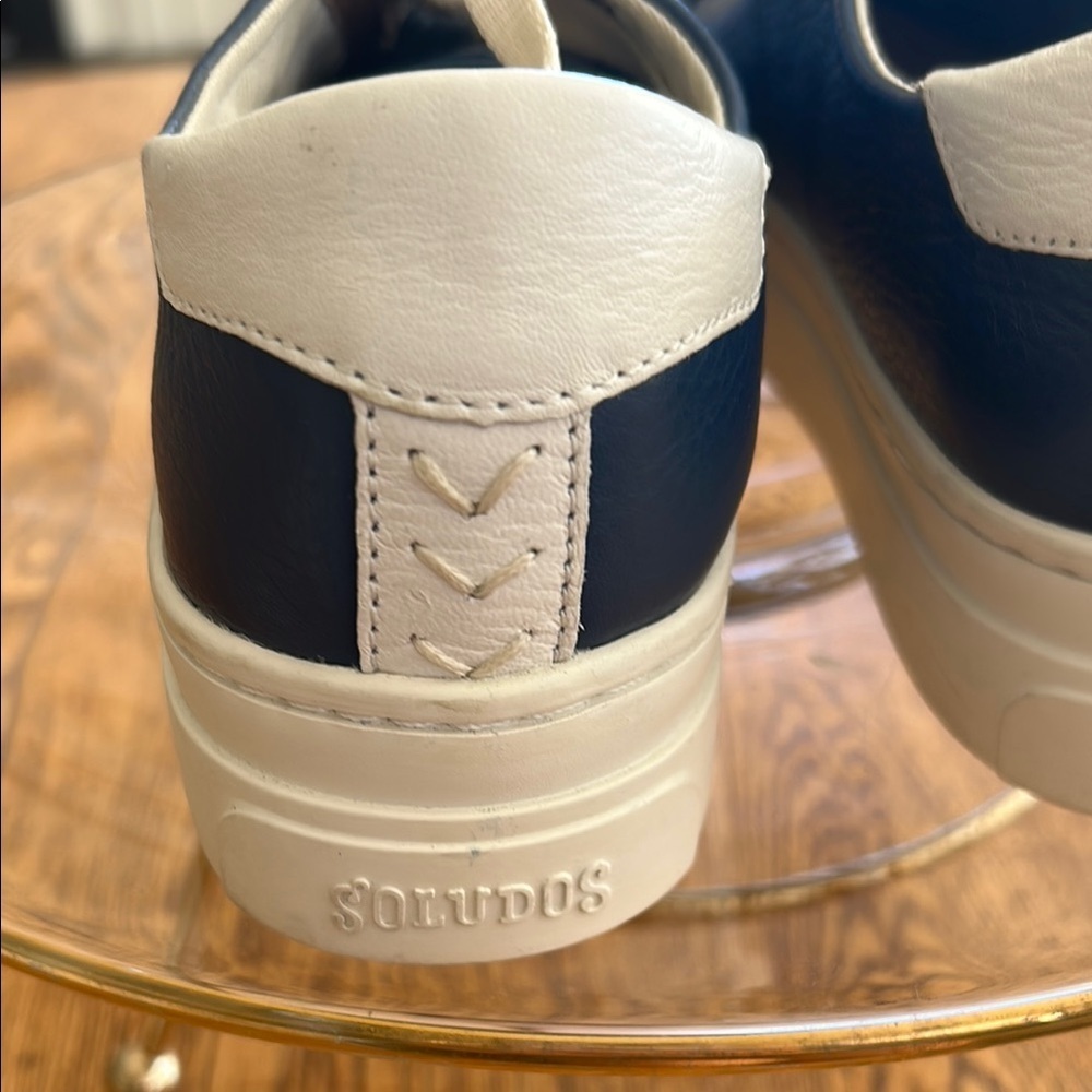 Soludos Navy & White Leather Sneakers 7.5 — image 4 of 8